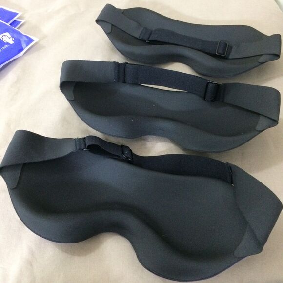 NEW Set of 3 Facemoon Sleep Masks Black Purple Blue Adjustable Deep Eye Cups - Picture 5 of 6